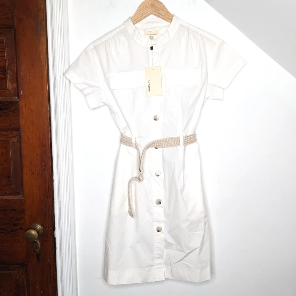 THE KORNER White Cotton Shirt Dress NEW Size S - Picture 1 of 4